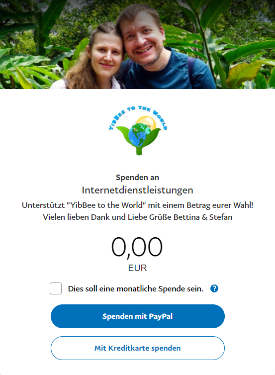 Thumbnail - PayPal-Spendenlink - Affiliate-Links und Weltreise Kaffeekasse - YibBee to the World